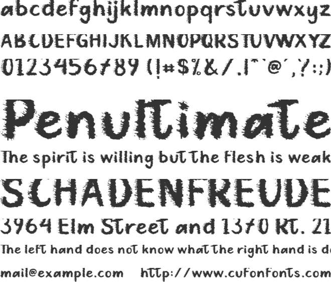 Midnight Brush font preview