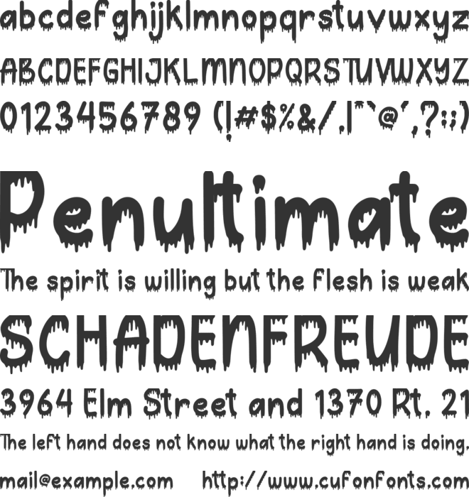 Nightmare Forest font preview