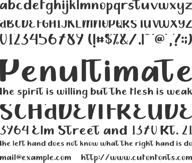 Beautiful Garden font preview