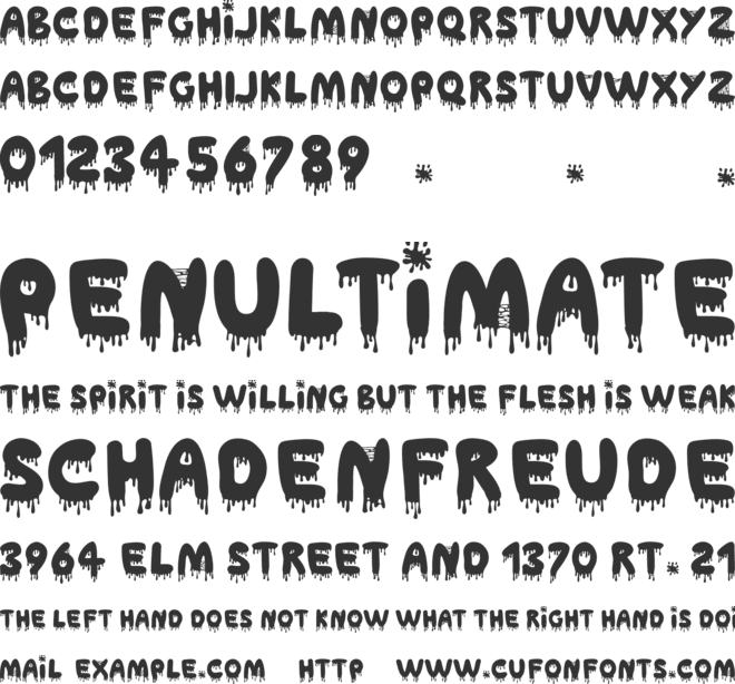 stinky font preview