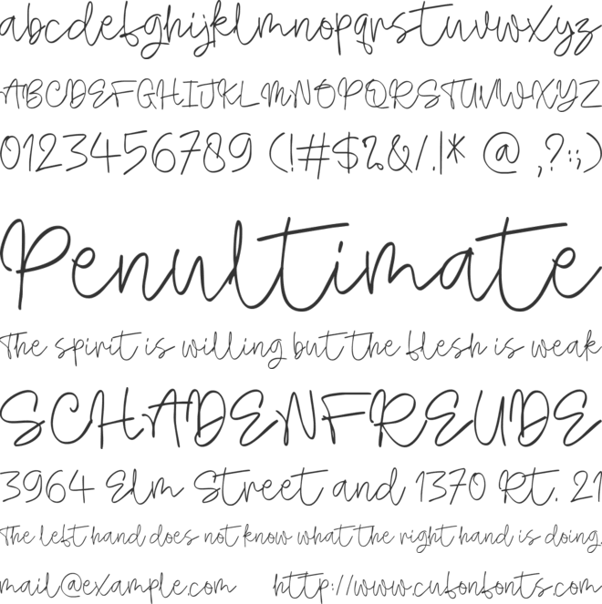 Magic Words font preview