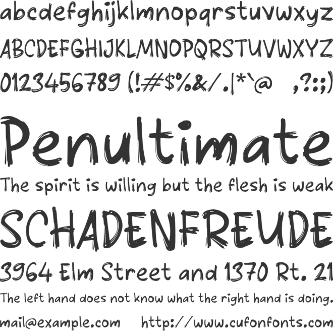 Paargee font preview