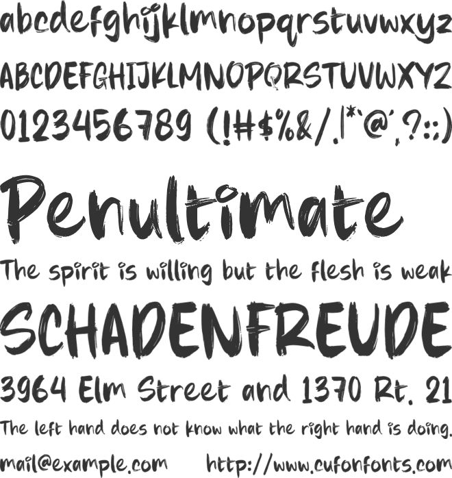 Shiny Paint font preview