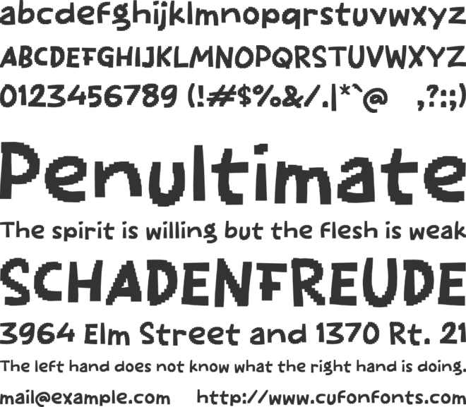 Paaxel font preview