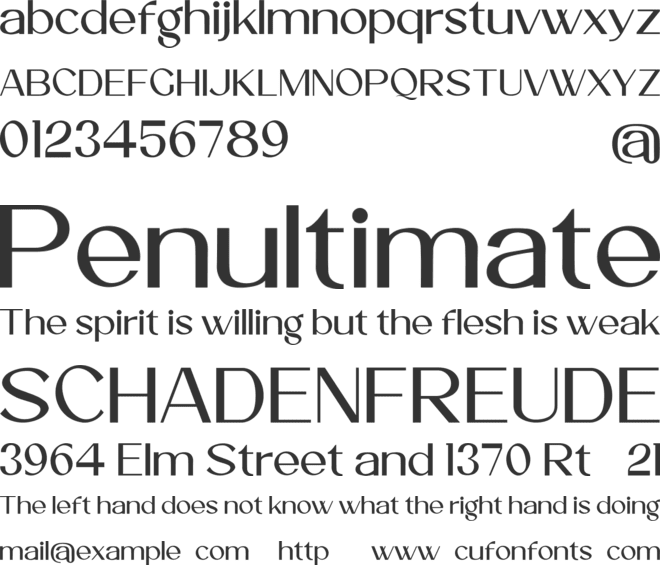 Glorien Sans Serif font preview