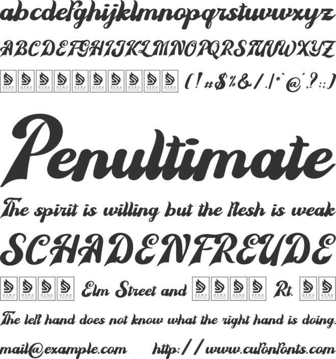 Sekitany font preview