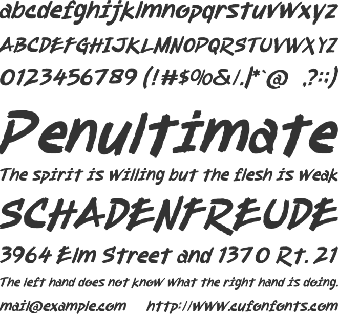 CHISE font preview