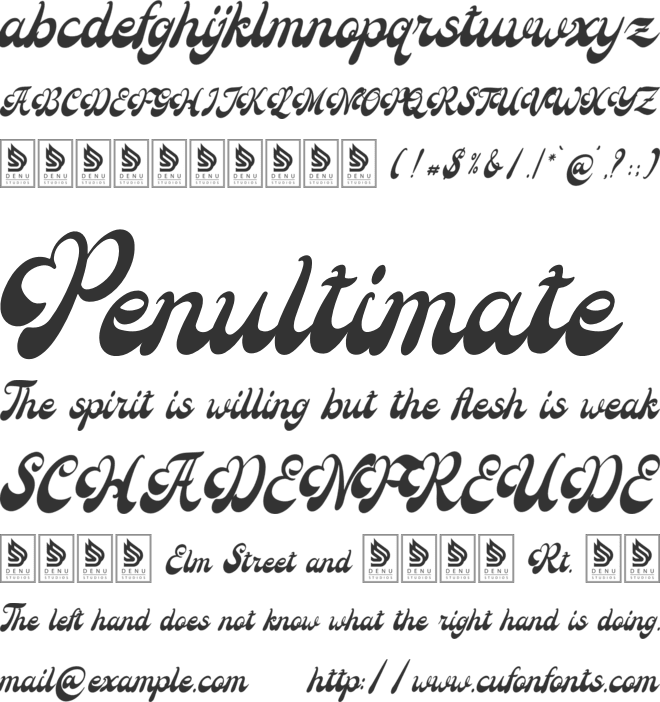 Klethih font preview