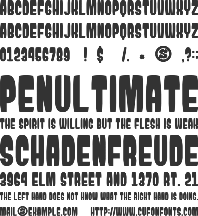 Atama Naga font preview