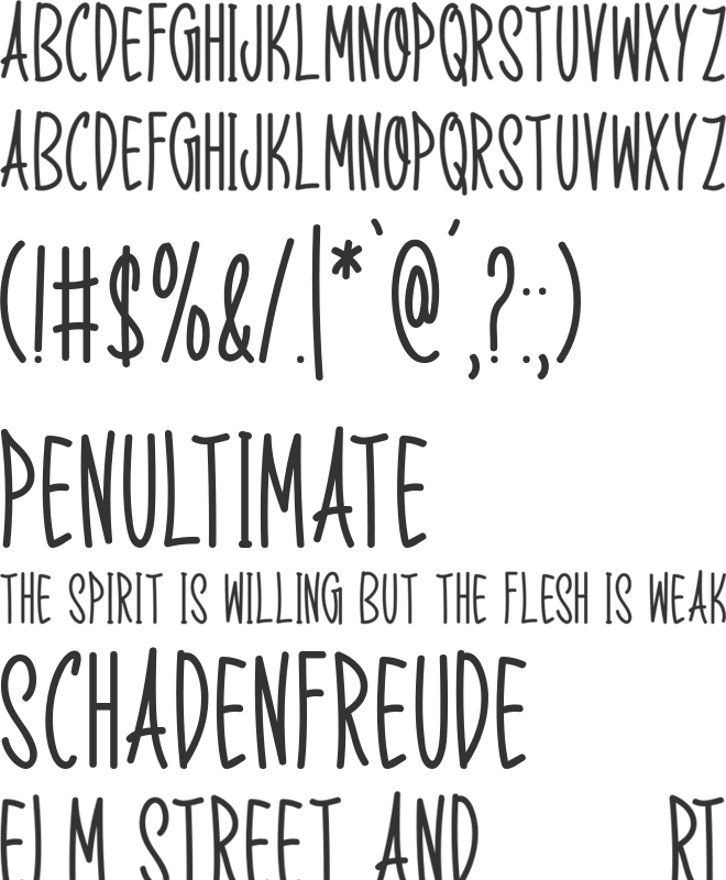 Sunshine Symphony font preview