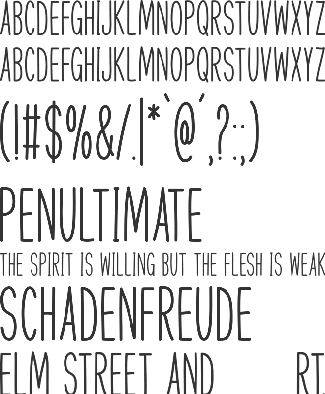 Beaming With Love font preview