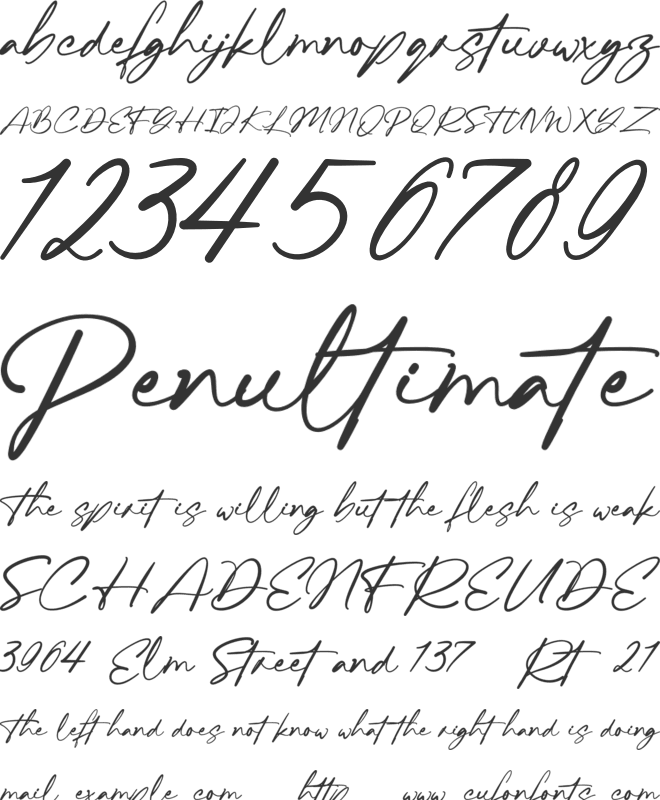 Partsold font preview