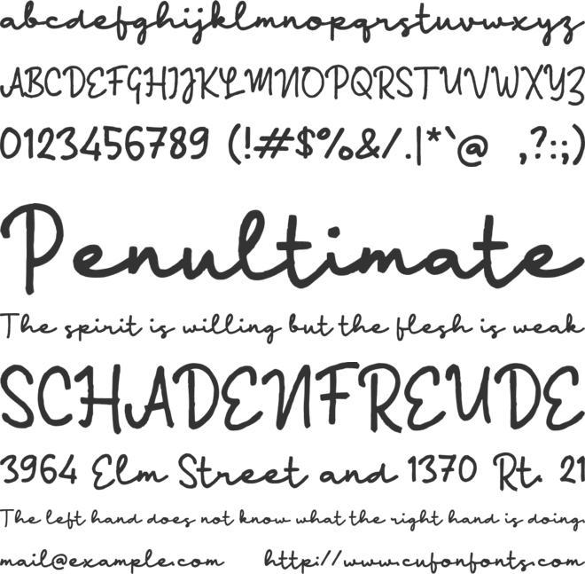 Pabaneya font preview