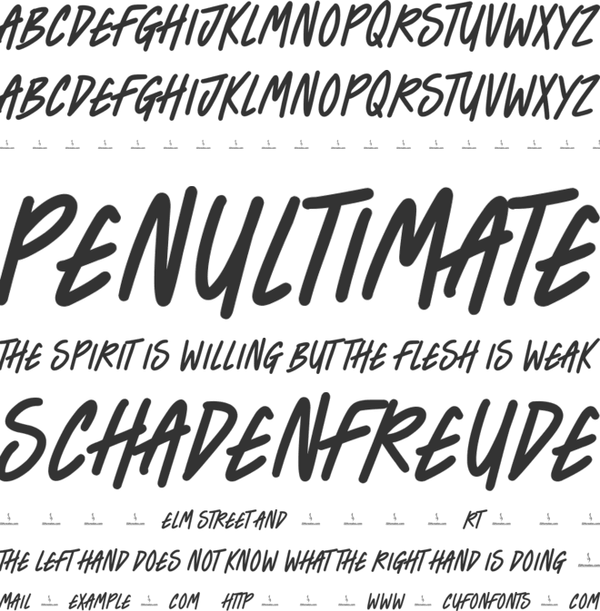 Sketchers font preview