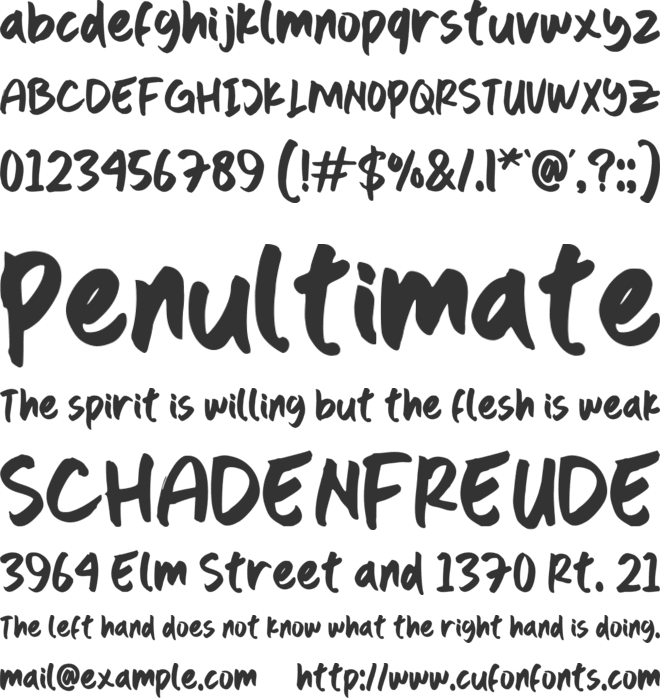 Emoh Melok font preview