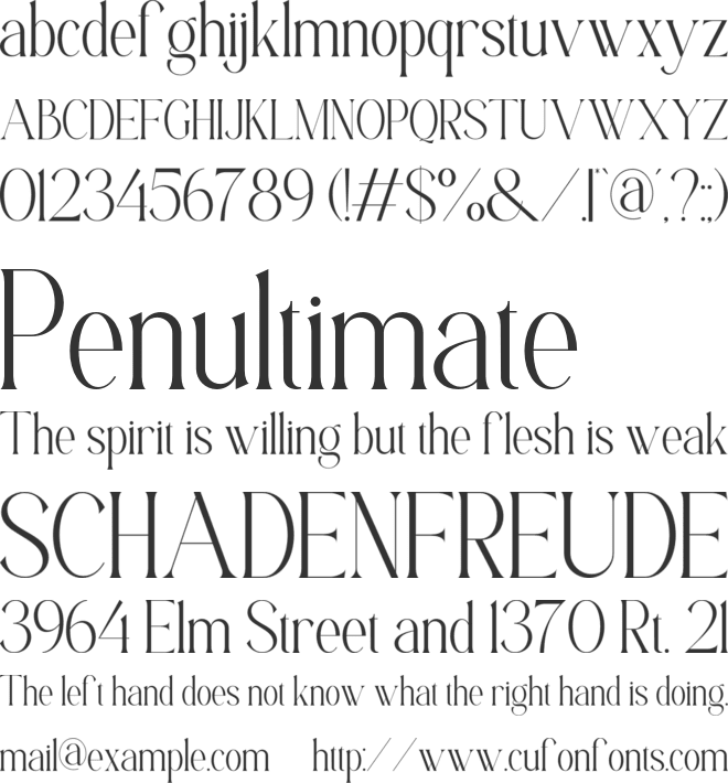 Aligin font preview