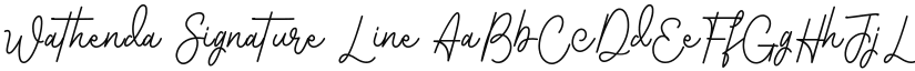 Wathenda Signature Line font