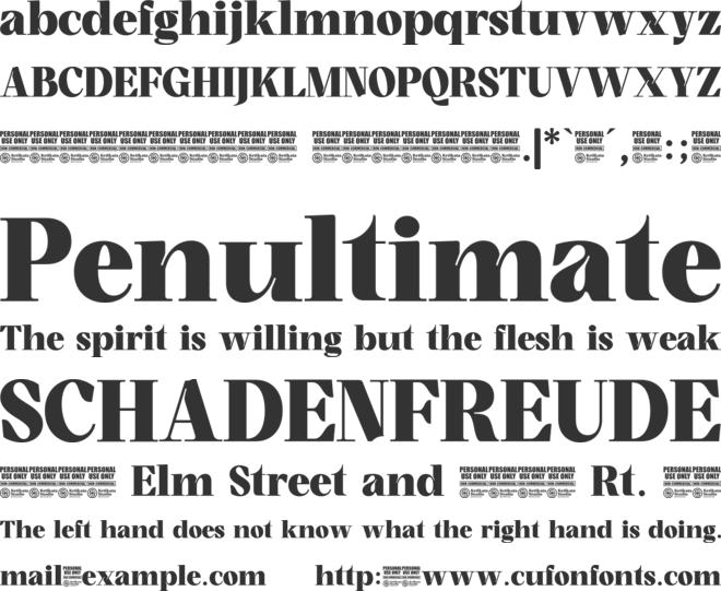 Brigham Display font preview