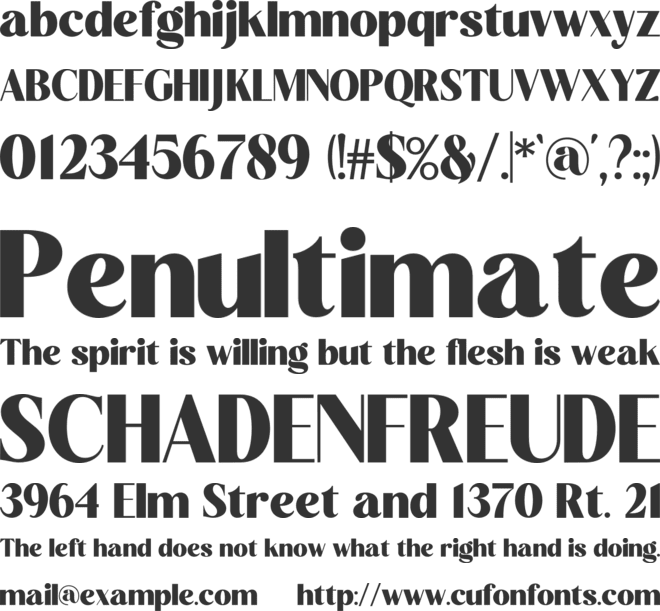 Rantes font preview