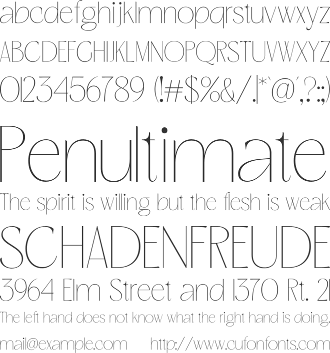 Bepholar font preview