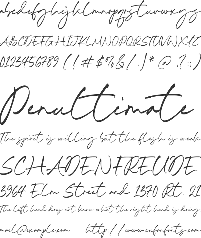 Arietta Hudson font preview