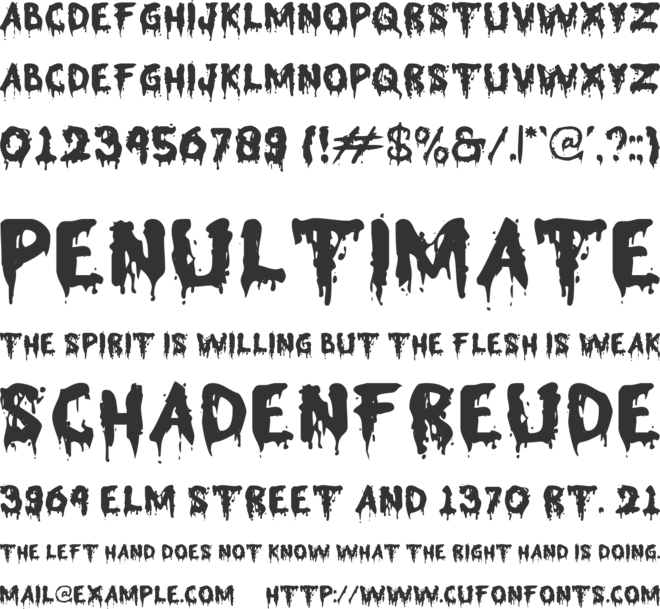 Deadfall font preview