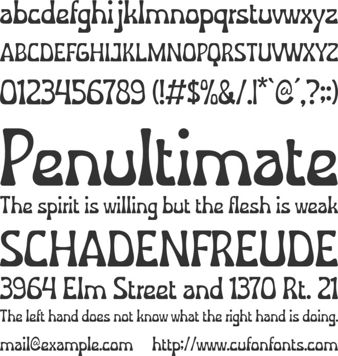 MONOLOSE font preview