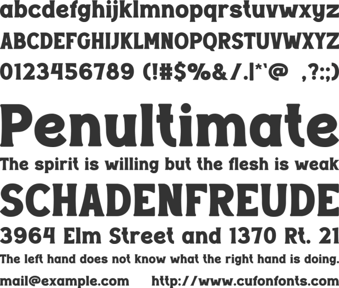 POSTERABLE font preview