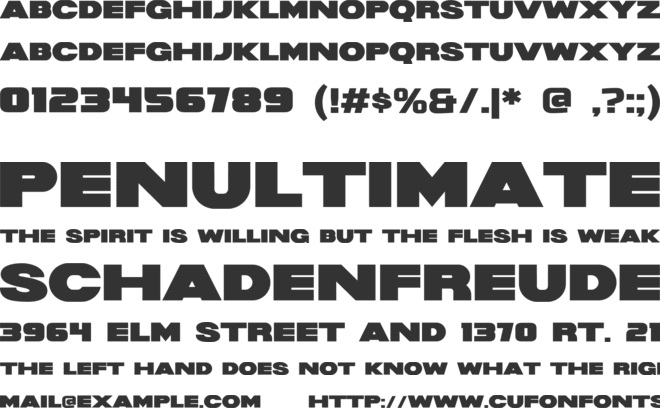 Evers font preview