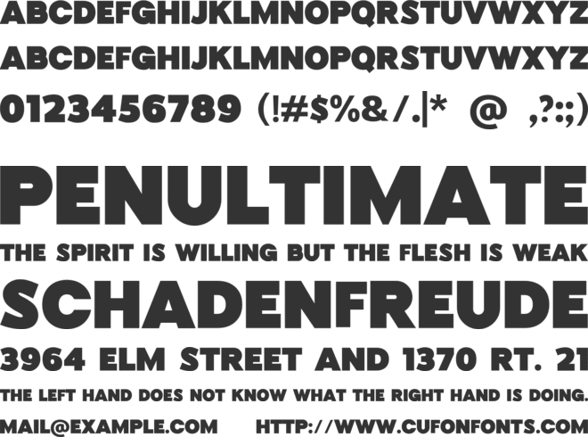 Trends font preview