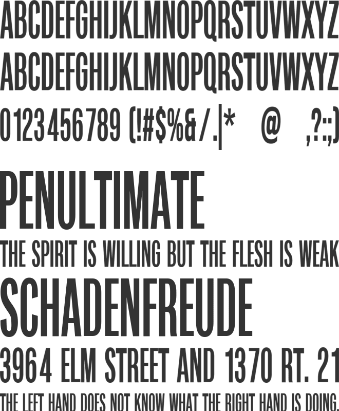 Working font preview