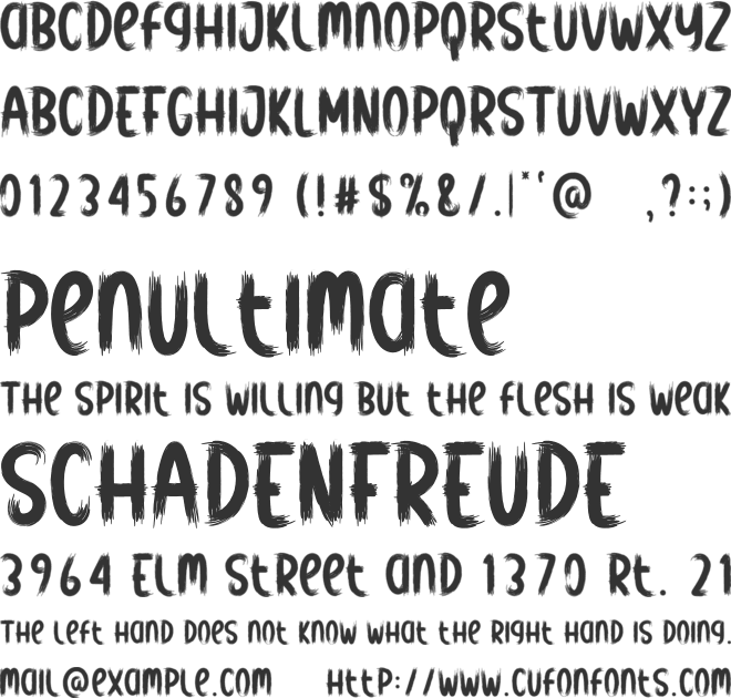 Haunted Garden font preview