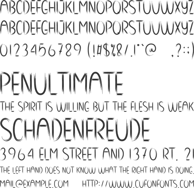 Vampir font preview