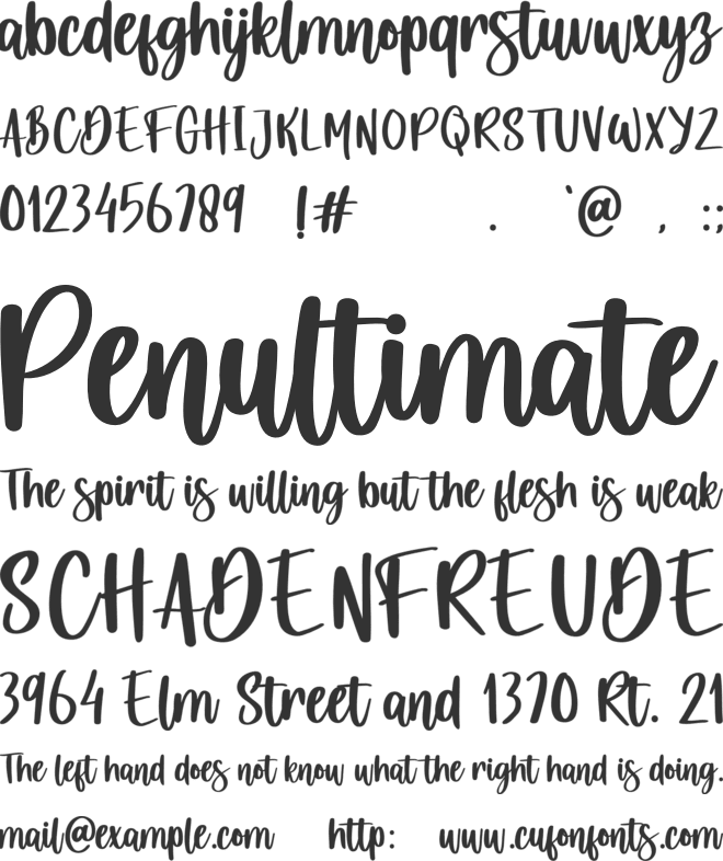 Polcadots font preview