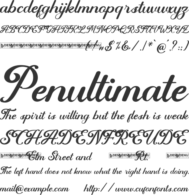 Famlyn Molteno font preview