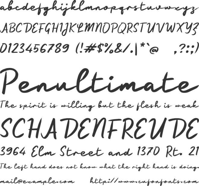 Padamu Aku font preview