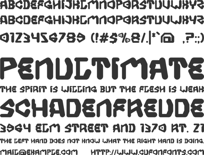 Greesocia font preview