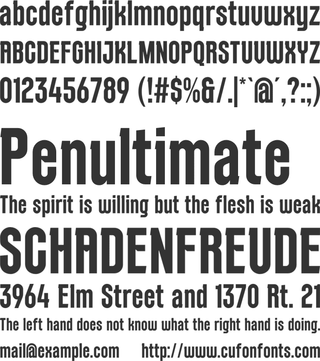 Bigrode font preview