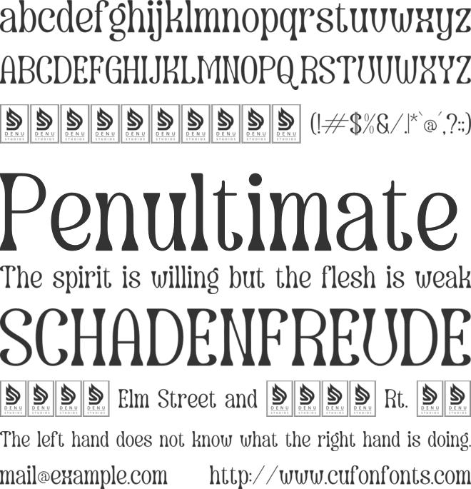 Dearshy Haislein font preview