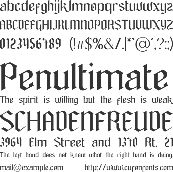 GALVANIZED font preview