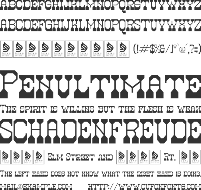 The Gasone font preview