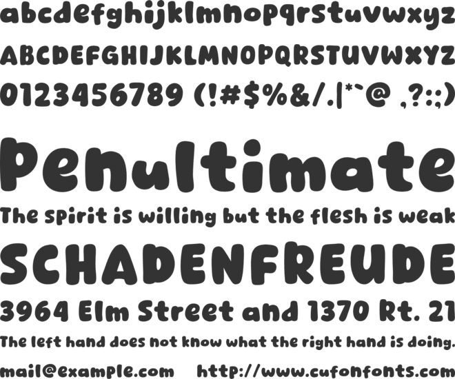 Dear Grandma font preview