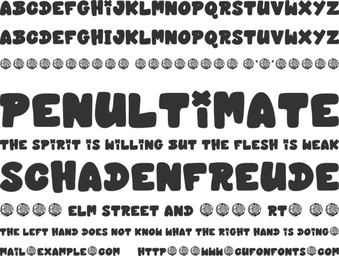 GF Combat font preview