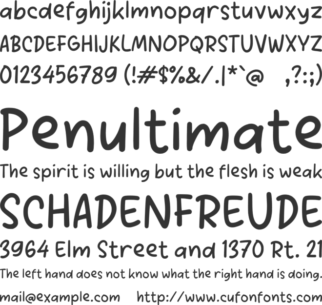 Pabuse font preview