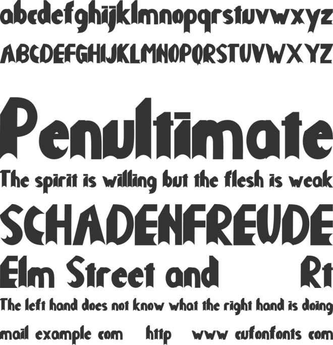 Modern Christmas font preview