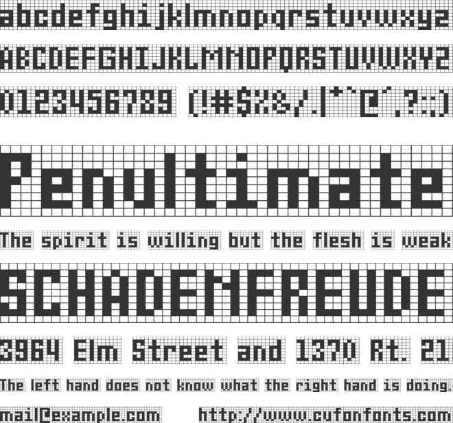 Gridtile font preview