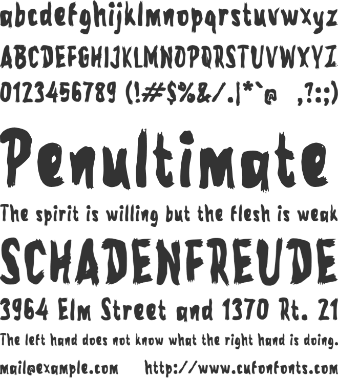 Pangene font preview