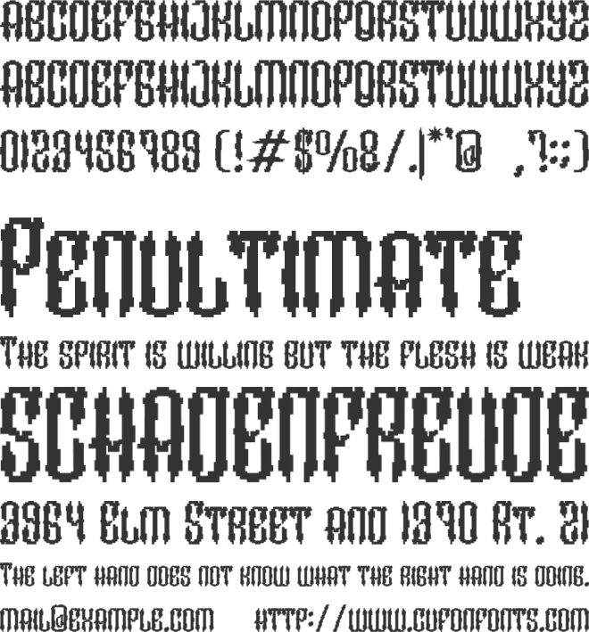 Alucrads font preview