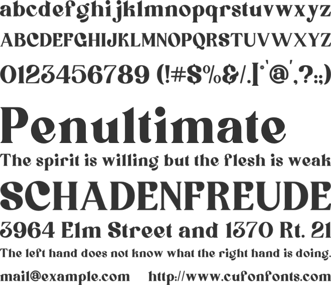 Carlton Royale font preview