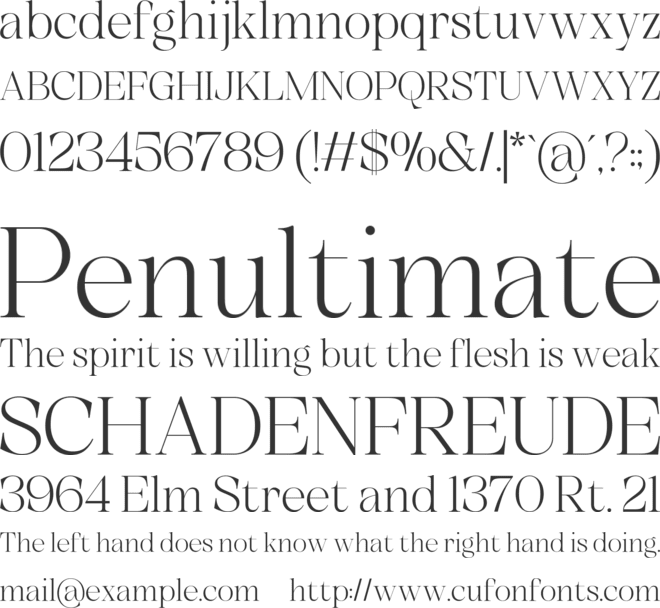 Unclare font preview